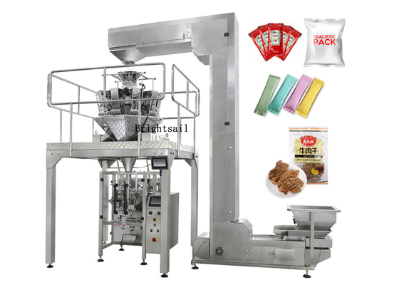 Mesin Pengemas Kantong Otomatis Vffs Vertikal Untuk Industri Bahan Makanan
