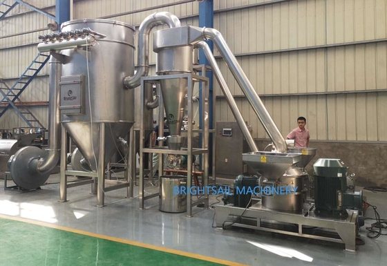 Stainless Steel Particles Rubber Pulverizer Machine SUS304 2500 Mesh 100 - 4000 Kg/H