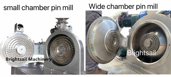 Minyak biji kue Pin Mill Penggilingan Makanan Wide Chamber Pin Mill Grinder Machine Spice Pin Mill Mesin Dari Brightsail