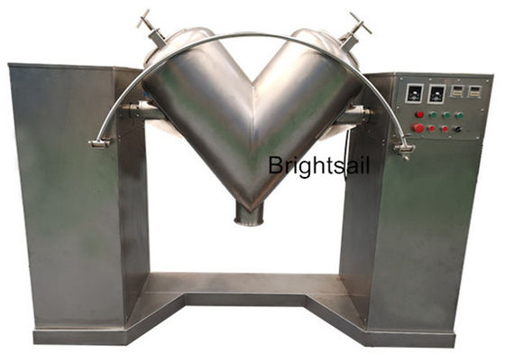 Industri Makanan Kecil Mesin Dry Spice Powder 45kw V Berbentuk Mixer