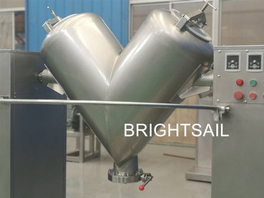 Industri Makanan Kecil Mesin Dry Spice Powder 45kw V Berbentuk Mixer