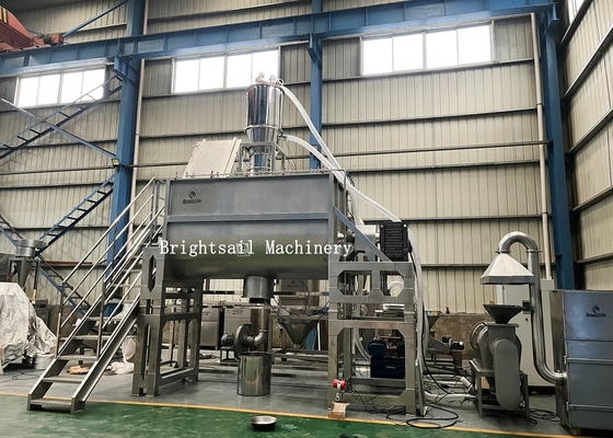 Peralatan Pencampur Serbuk Kering Stainless Steel Industri Kimia Blender Horizontal